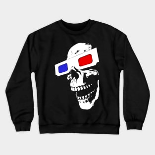 3D Skull (white) Crewneck Sweatshirt